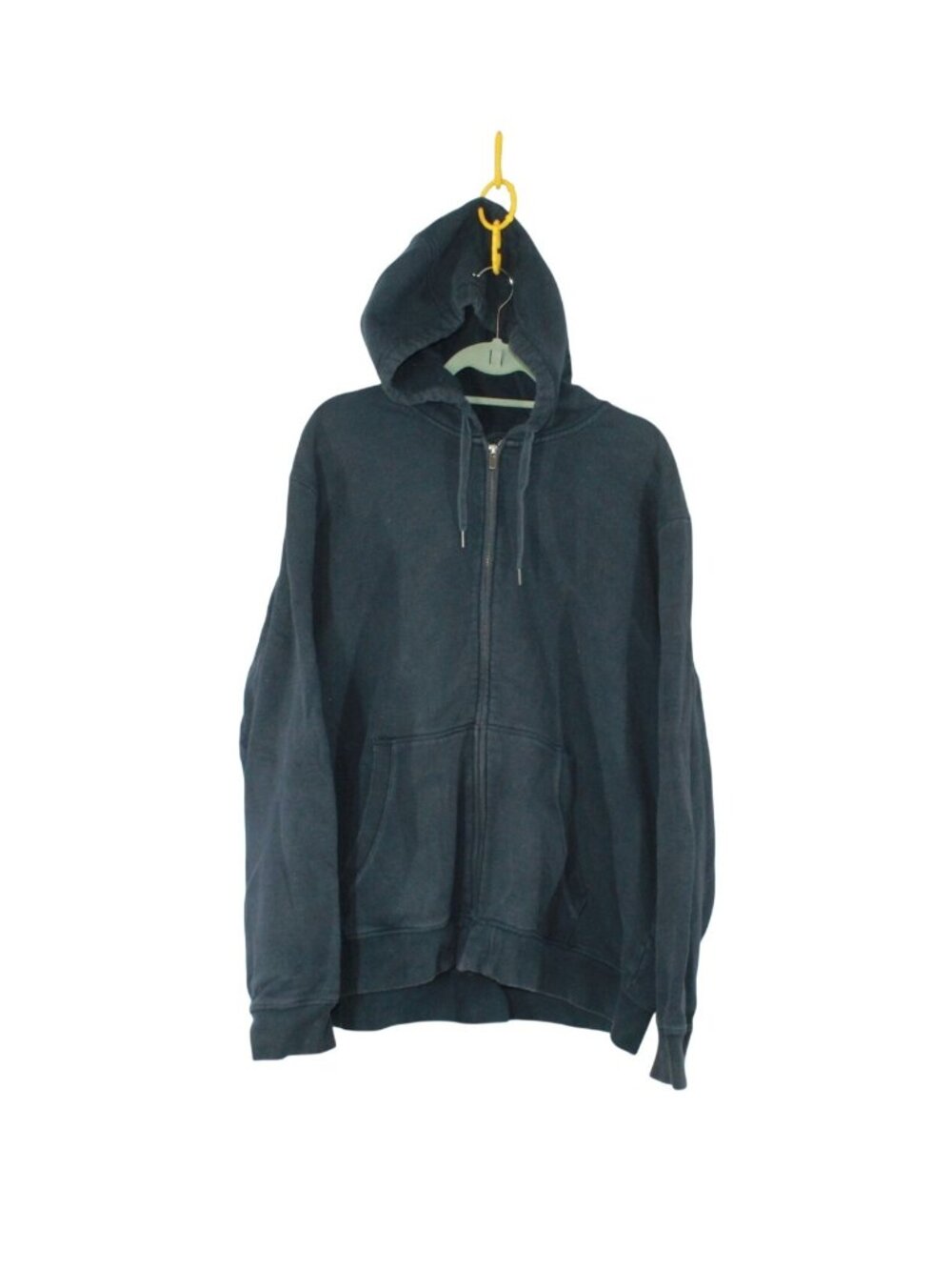LL Bean Hoodie Traditional Fit Full Zip Navy Blue Fleece Sweatshirt XXL